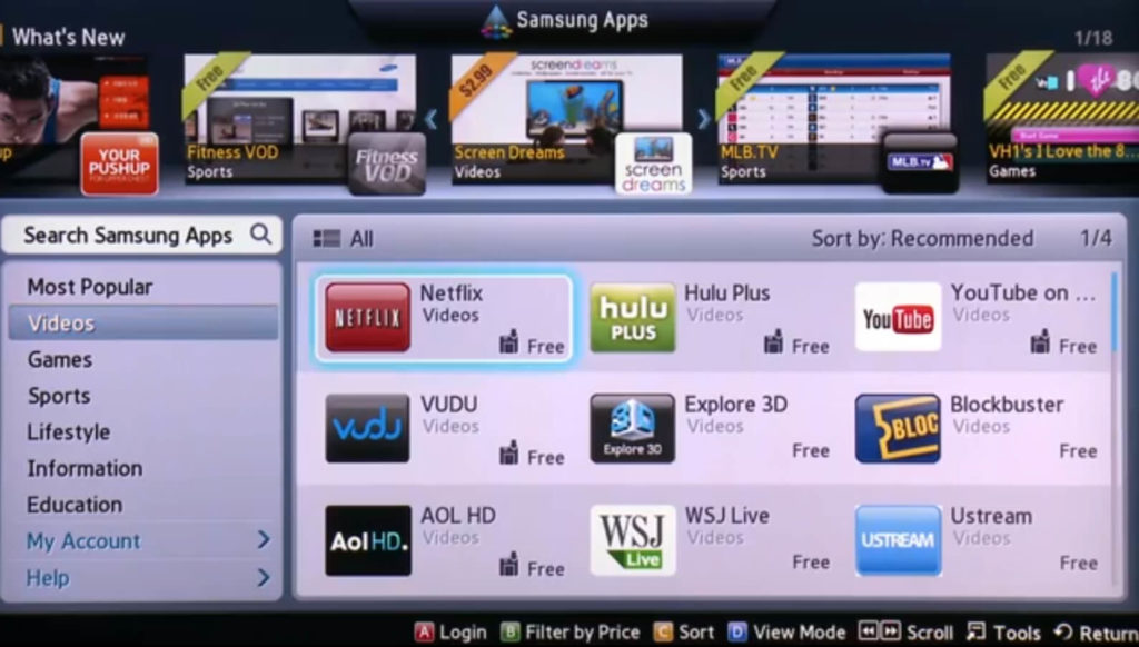 how to install applications on samsung smart tv