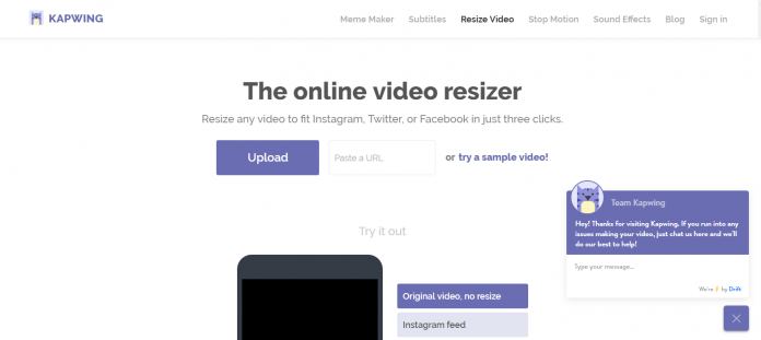 online video resizer